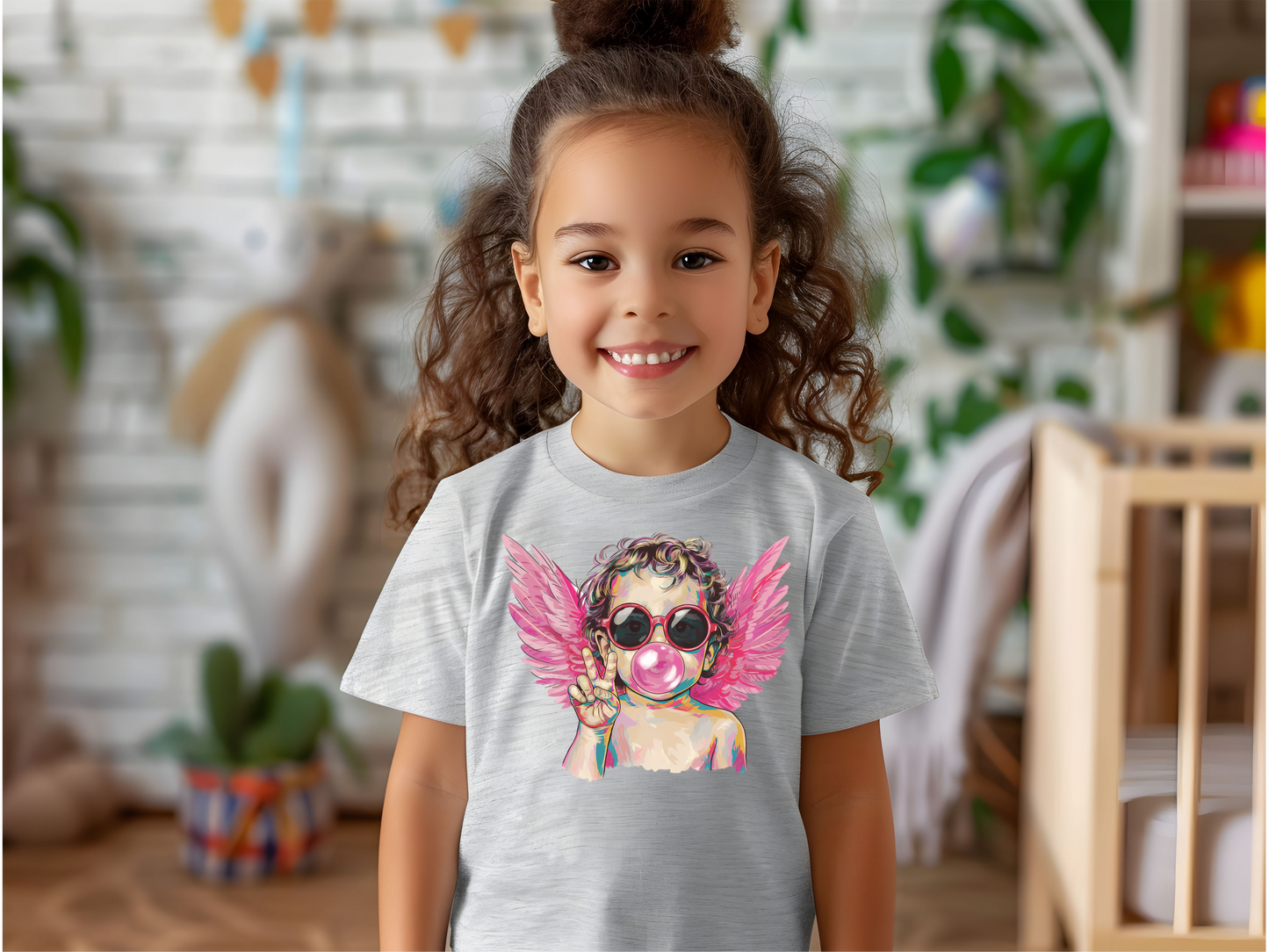 ANGEL BLOWING BUBBLE