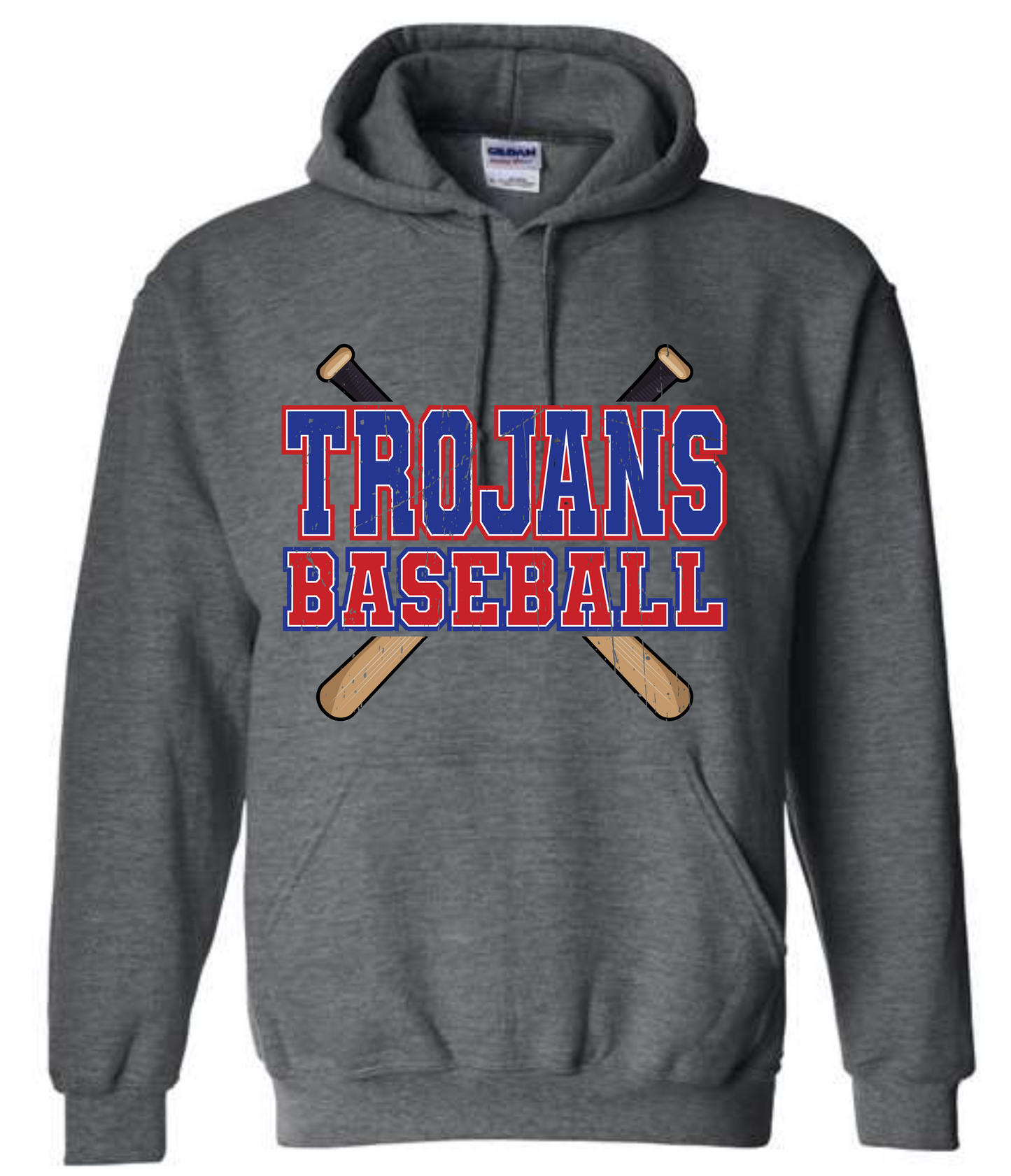 TROJANS BASEBALL DK GRAY HEATHER HOODIE 2026