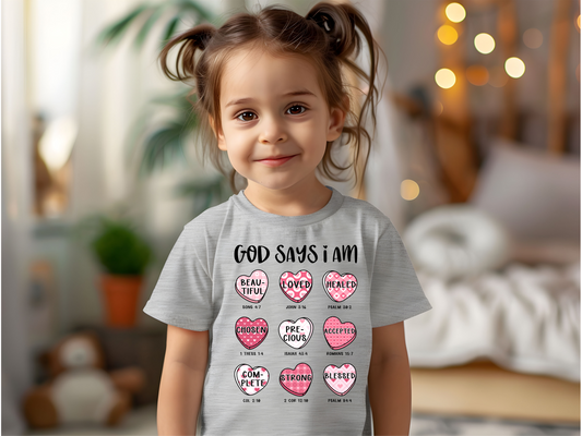 God says I am Loved Hearts